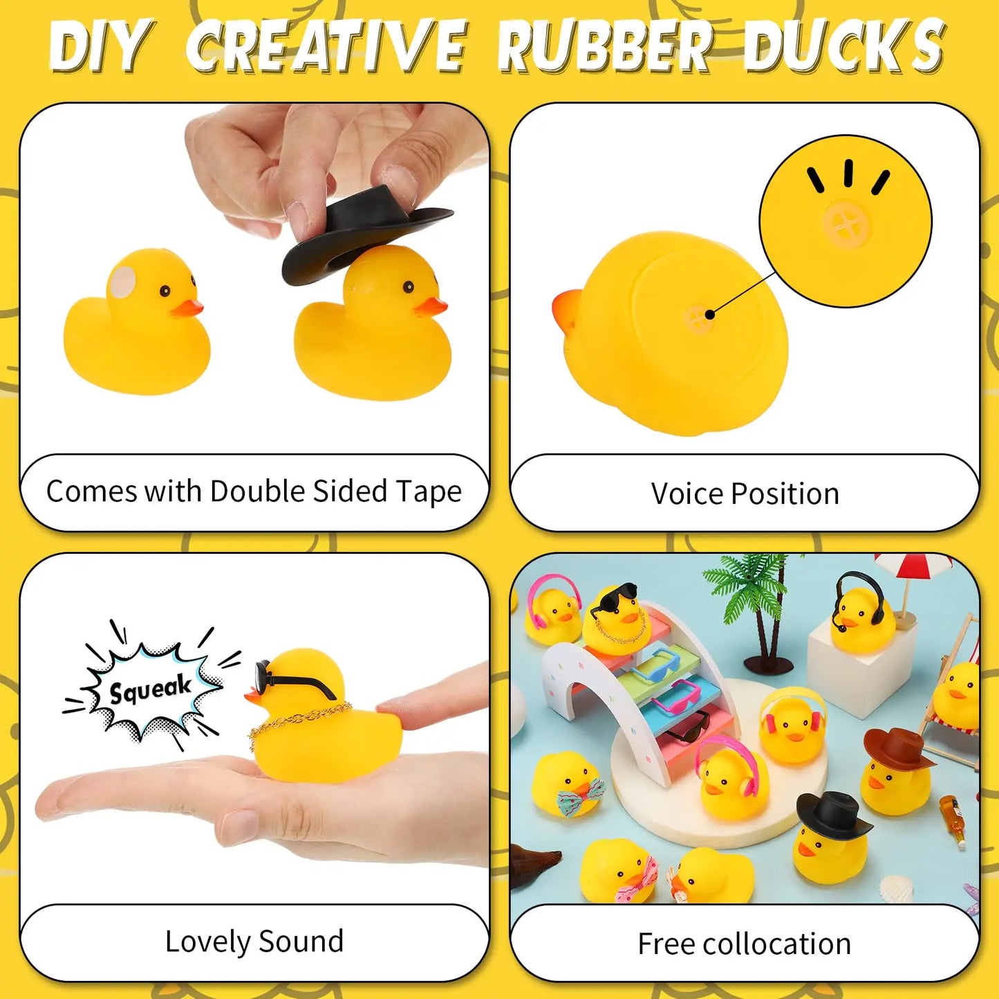YOU'VE BEEN DUCKED! (Bulk) 24pc,48pcs Rubber Duck