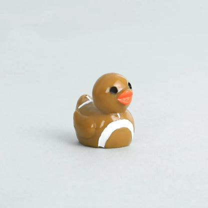 The Ball Duck desk decorative figurines 50/100PCS mini ducks Resin Car decorative DIY Accessories Football Basketball duck