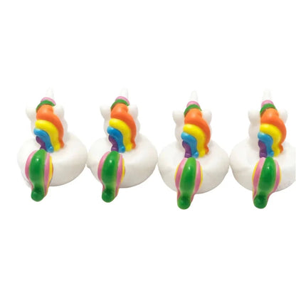 2/4PCS Bulk Small Unicorn Rubber Ducks Miniatures for Home Desk Ornament, Seasonal Holiday Birthday Pool Party Favors Decoration