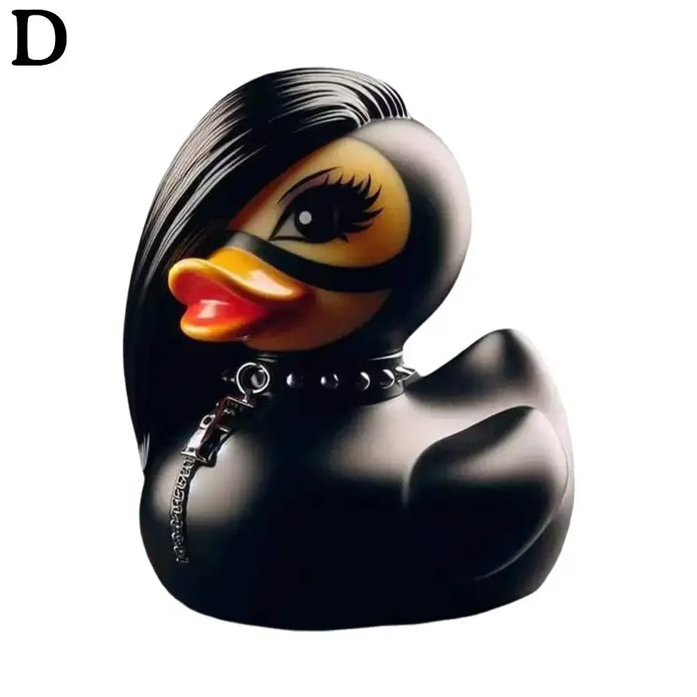 hot Duck Statue Gothic Sculpture Punk Animal Figurine Resin Desk Decoration Collectible Figurines Satan Duck Tabletop Ornaments
