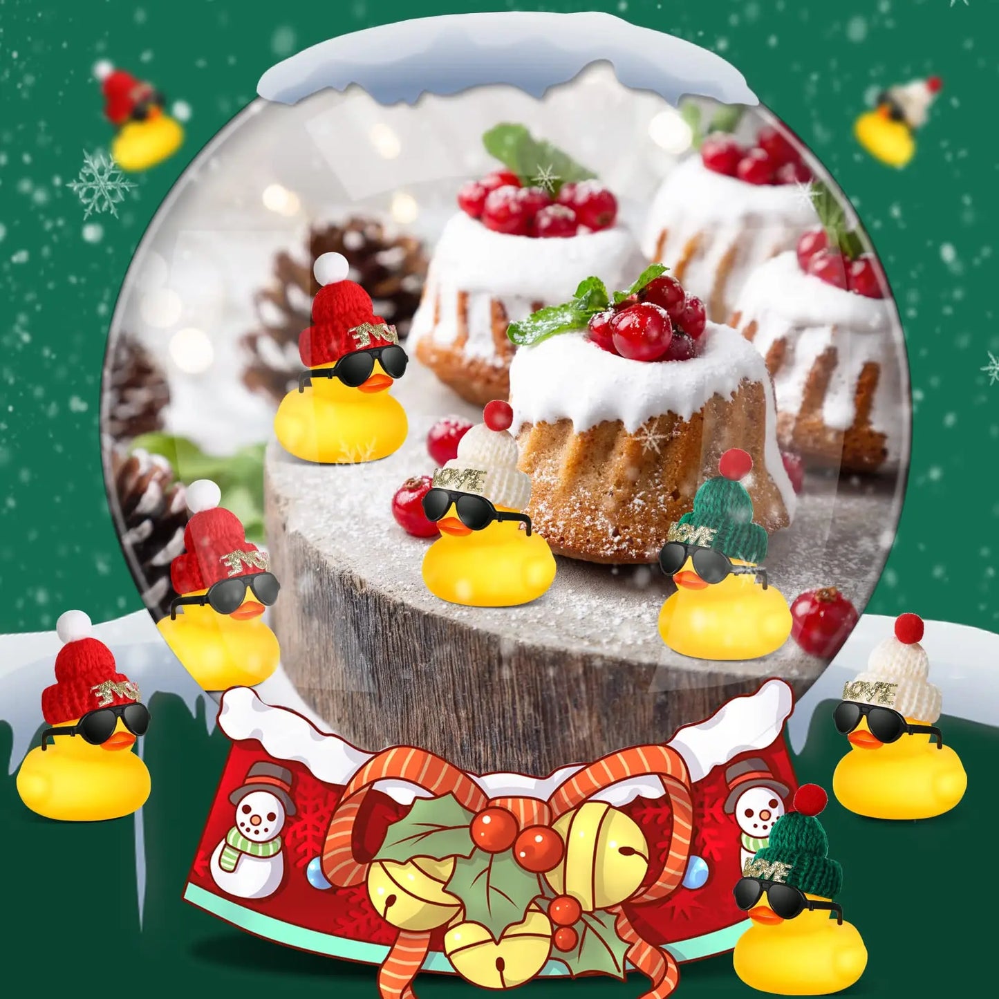 (BULK)YOUVE BEEN DUCKED Christmas Ducks 6c,12c,24c