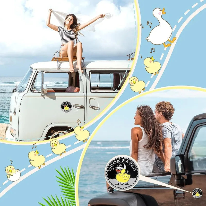 Duck Rated Car Emblem - Metal Cool Duck Stickers