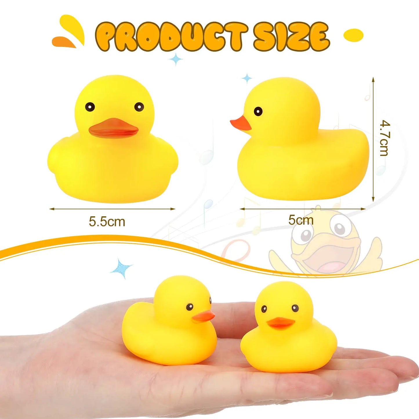 1-100Pcs Colourful  Rubber Ducks Mini Duck Party Favors Bulk Ducks Summer Pool Floating Toys Rubber Ducks Birthday