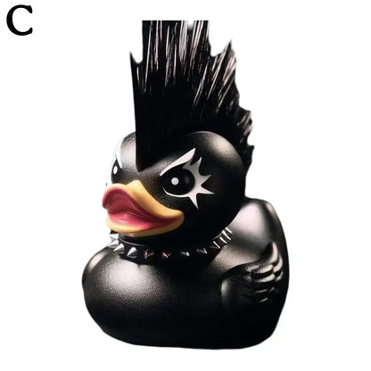 hot Duck Statue Gothic Sculpture Punk Animal Figurine Resin Desk Decoration Collectible Figurines Satan Duck Tabletop Ornaments