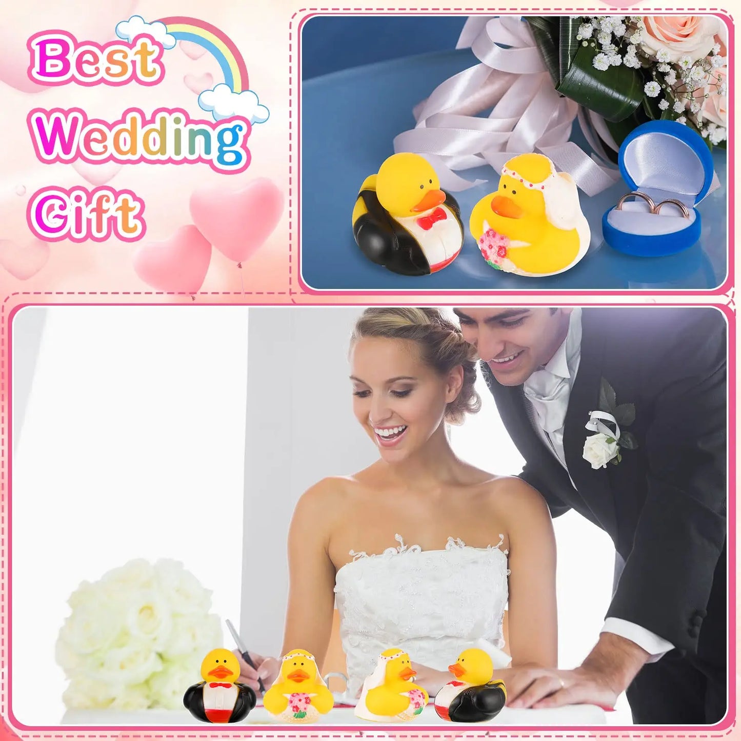 Wedding Rubber Ducks Bride and Groom Rubber Ducks Bulk Decorations Wedding Gift Bag Presents Marriage Blessings