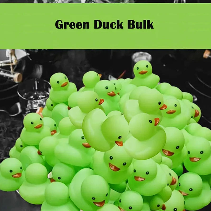 (BULK)YOU'VE BEEN DUCKED! Green Rubber Ducks,