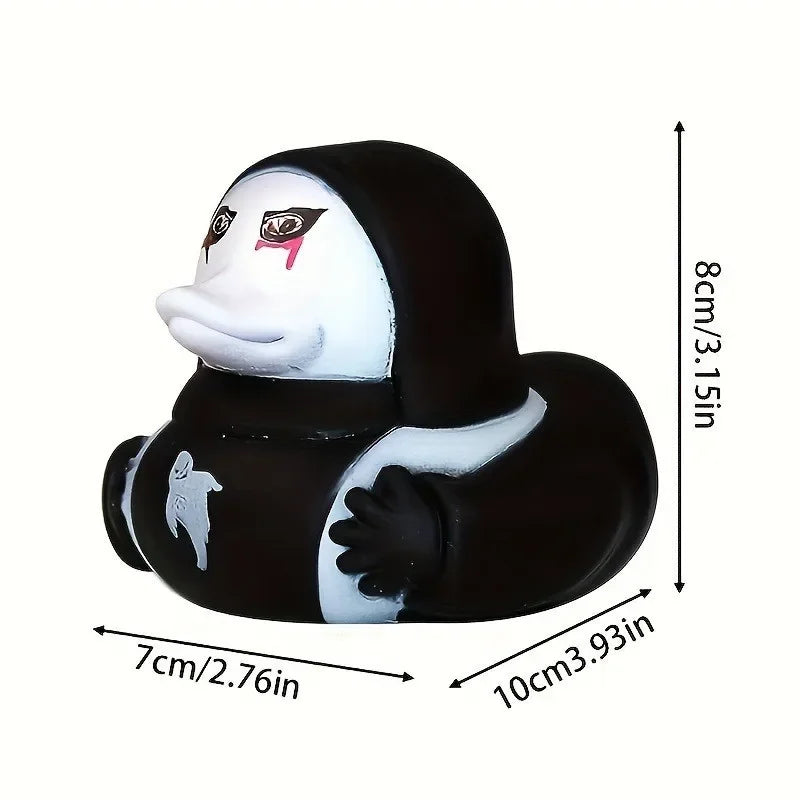 hot Duck Statue Gothic Sculpture Punk Animal Figurine Resin Desk Decoration Collectible Figurines Satan Duck Tabletop Ornaments