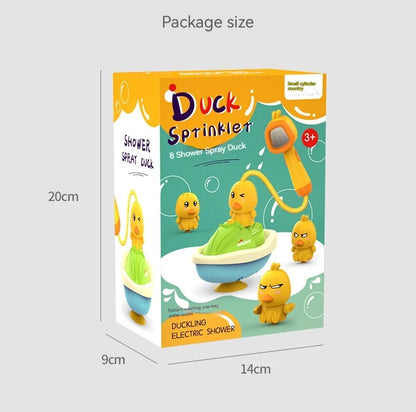 Cute Duck Bathtub Boat Toy with 3 Emotional Ducks Automatic Water Spray Toys for Toddlers Sensory Interactive Baby Shower Gift