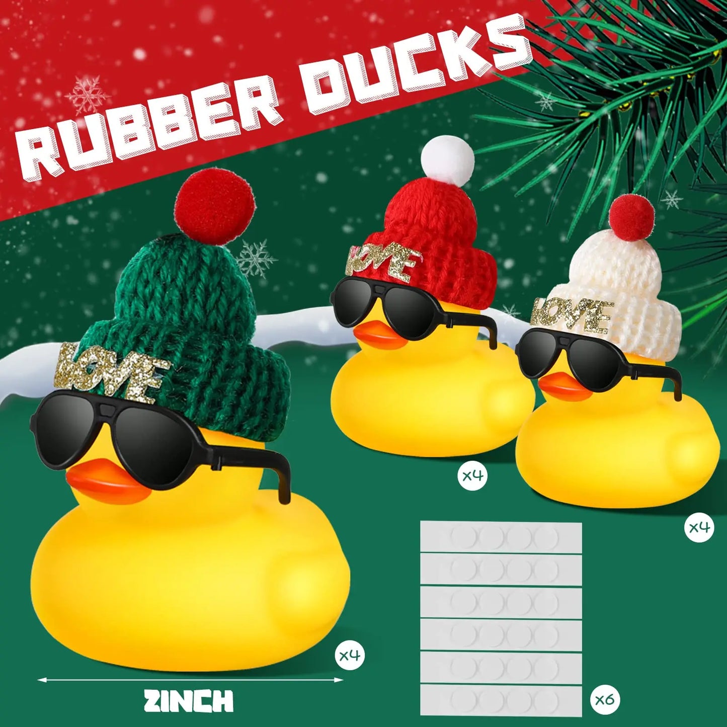 (BULK)YOUVE BEEN DUCKED Christmas Ducks 6c,12c,24c