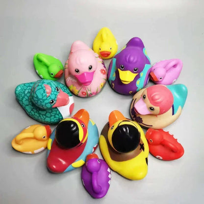 Cartoon Superman Pirate Doctor Nurse Rubber Duck Squeezing Ducks Stress Relieving Toys Bath Swimming Pool Decorations Kids Gifts