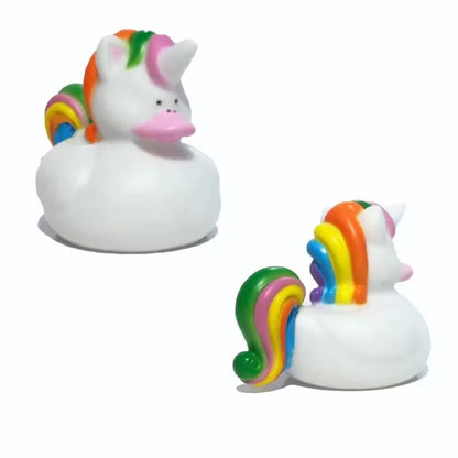 2/4PCS Bulk Small Unicorn Rubber Ducks Miniatures for Home Desk Ornament, Seasonal Holiday Birthday Pool Party Favors Decoration