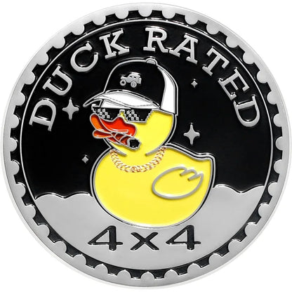 Duck Rated Car Emblem - Metal Cool Duck Stickers
