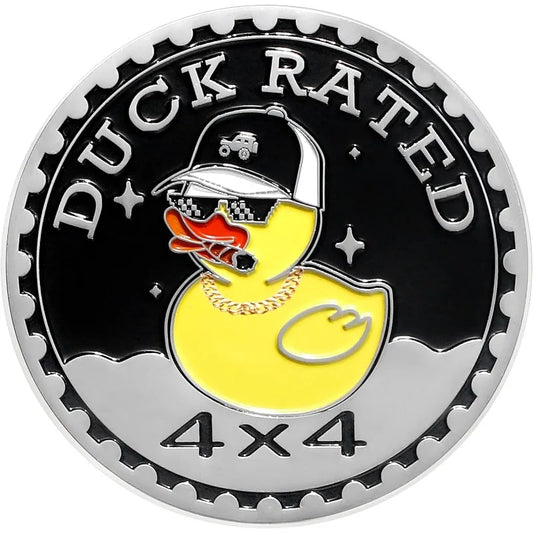 Duck Rated Car Emblem - Metal Cool Duck Stickers