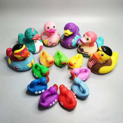 Cartoon Superman Pirate Doctor Nurse Rubber Duck Squeezing Ducks Stress Relieving Toys Bath Swimming Pool Decorations Kids Gifts