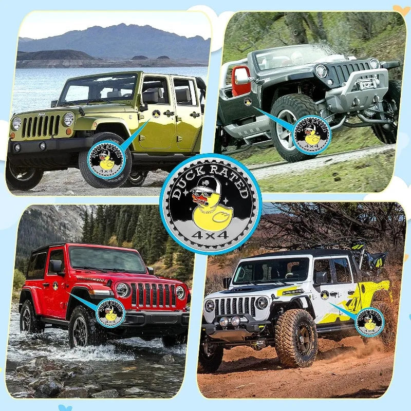 Duck Rated Car Emblem - Metal Cool Duck Stickers