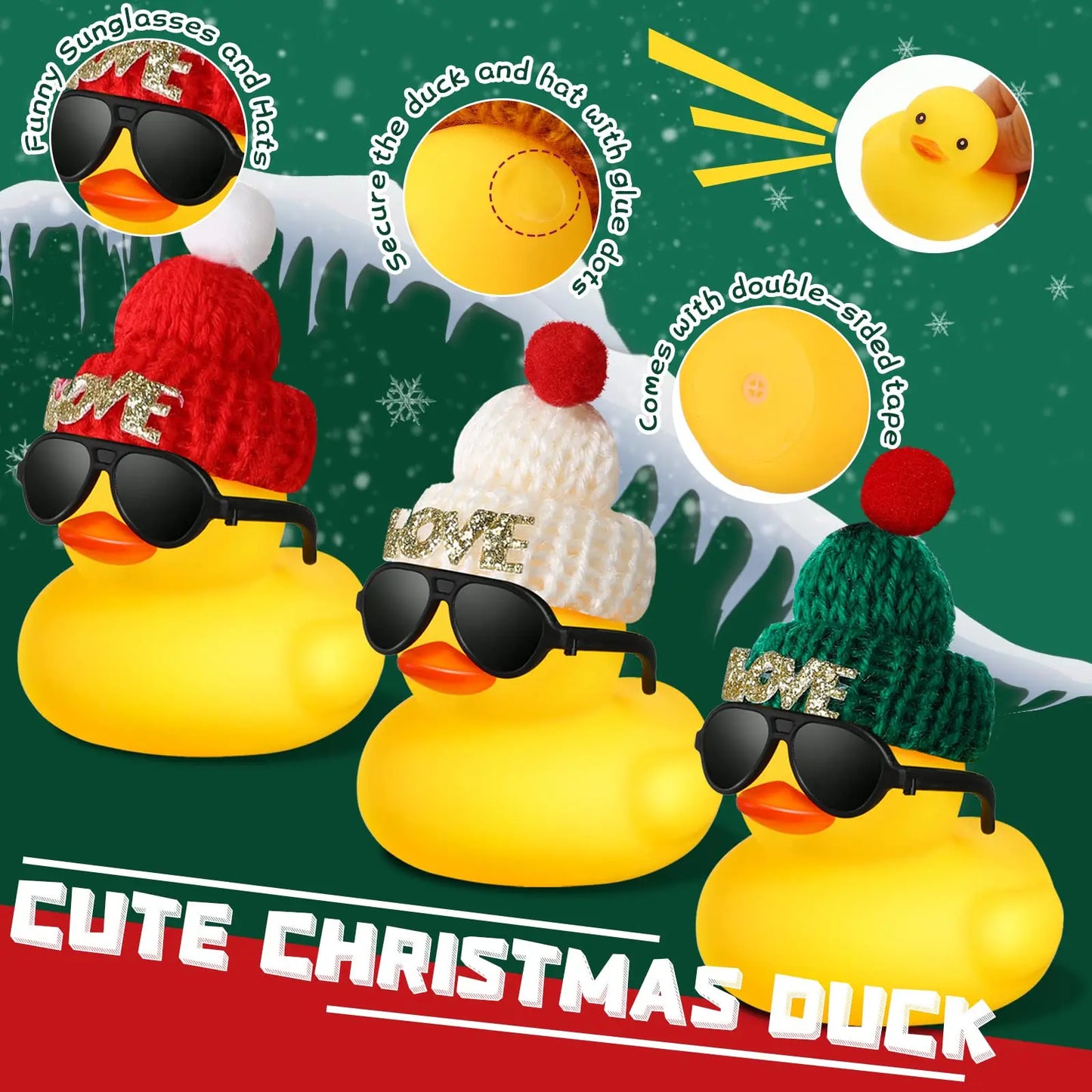 (BULK)YOUVE BEEN DUCKED Christmas Ducks 6c,12c,24c