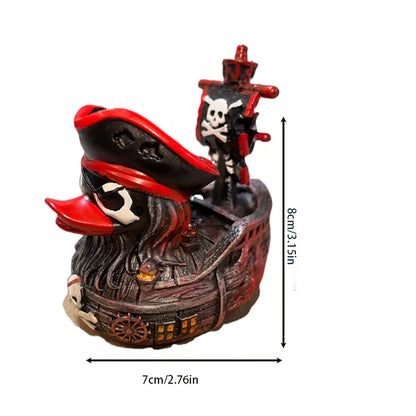 Pirate Ship Duck Scary Alien Duck Statue Creative Desktop Decoration Funny Car Dashboard & Desk Decor, Cool Gift for Adults New