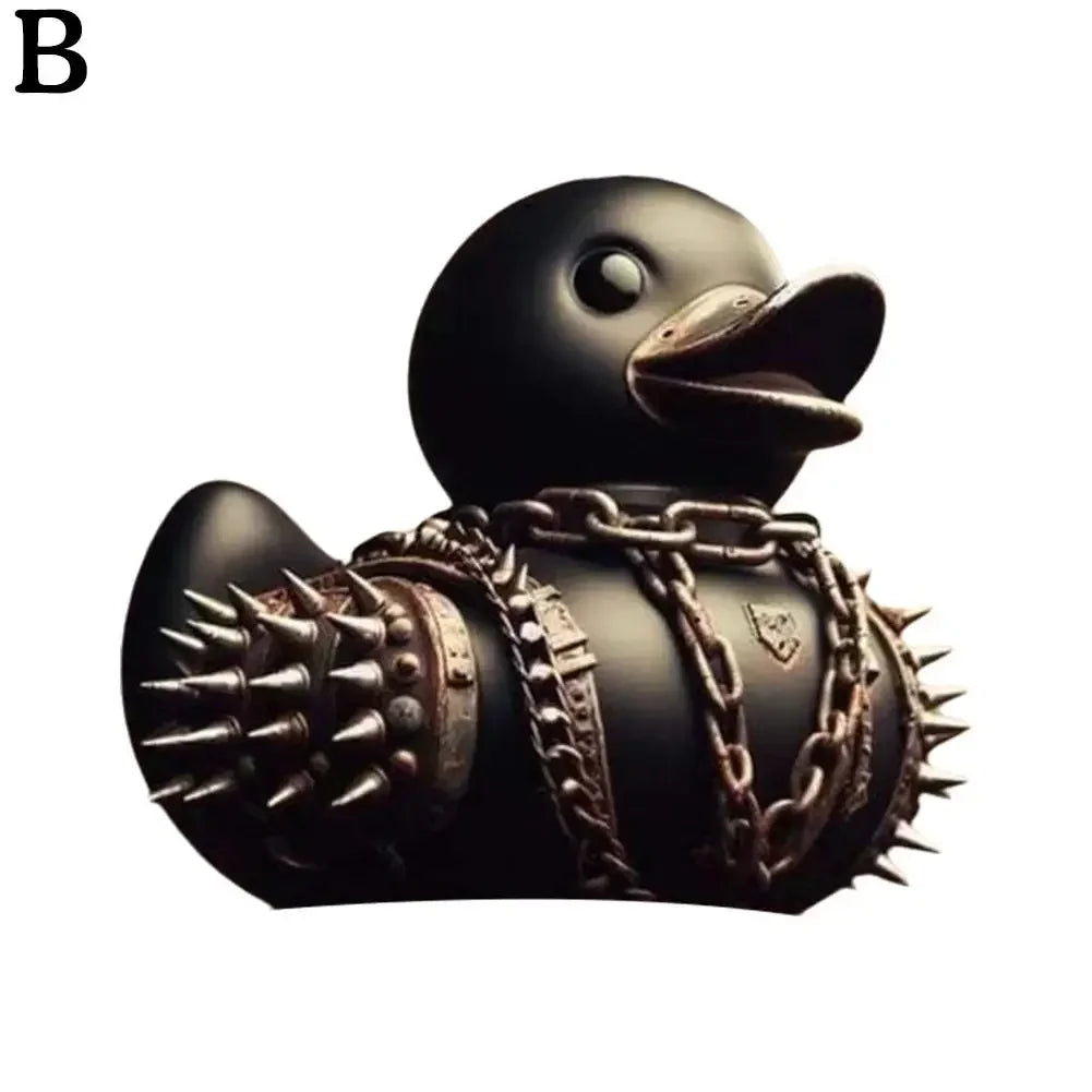 hot Duck Statue Gothic Sculpture Punk Animal Figurine Resin Desk Decoration Collectible Figurines Satan Duck Tabletop Ornaments