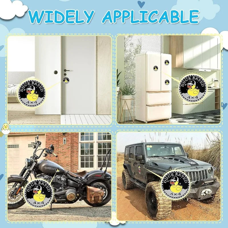 Duck Rated Car Emblem - Metal Cool Duck Stickers