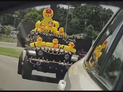 Luminous Glasses Helmet Duck Small Ornament Broken Wind Small Cute Yellow Duck Road Bike Motor Helmet Cycling Decor Figurines